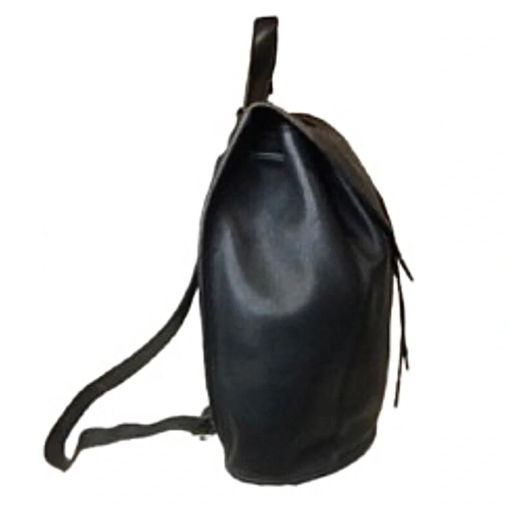 Vintage COACH Black Leather Weekend Backpack Rucksack Large Daypack 9943 USA COA - Picture 16 of 17